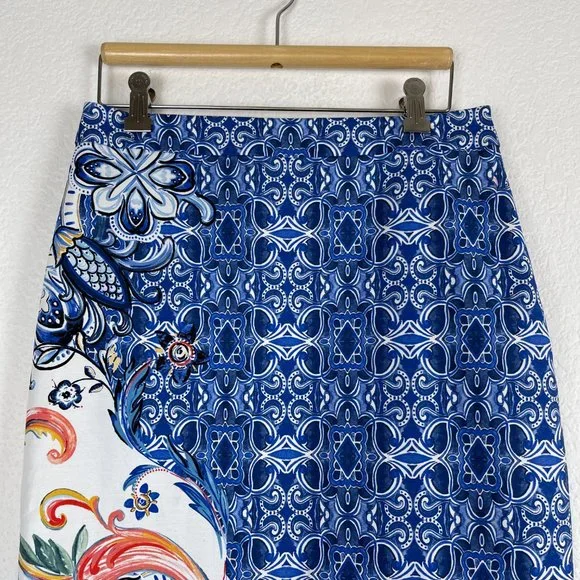 Anthro Moulinette Soeurs Floral Pencil Skirt Sz 4 - Picture 5 of 10